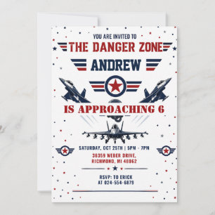 Invitation Fête d'anniversaire Air Force pour enfants personn