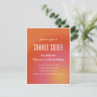Fête d'anniversaire amusante et funky Orange Soire