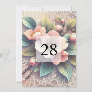 Invitation Fête d'anniversaire aquarelle de verdure florale é