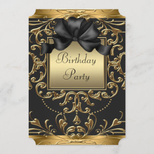 Invitation Fête d'anniversaire Art déco