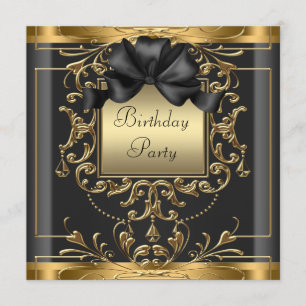 Invitation Fête d'anniversaire Art déco
