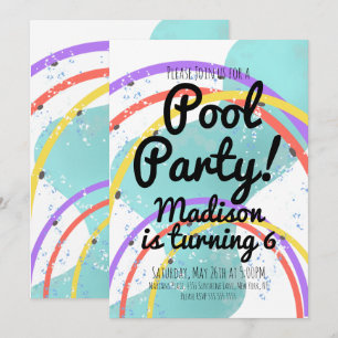 Invitation Fête d'anniversaire au parc avec aire de jeux d'ea