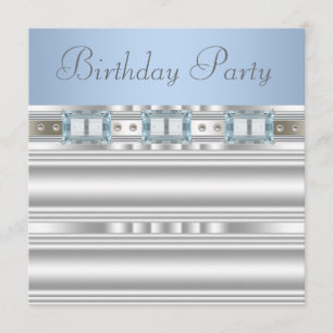 Invitation Fête d'anniversaire Baby Blue