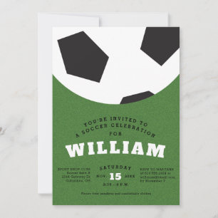 Invitation Fête d'anniversaire ballon de football