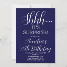 Fête d'anniversaire bleu et blanc surprise de la M
