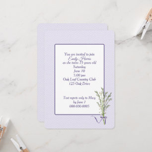 Invitation Fête d'anniversaire Cœurs et Muguet