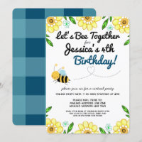 Fête d'anniversaire d'abeilles virtuelle par courr