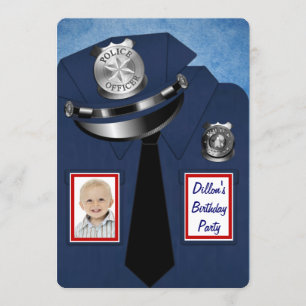 Invitation Fête d'anniversaire d'agent de police