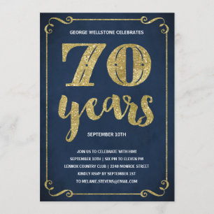 Invitation Fête d'anniversaire d'aluminium de Faux de la