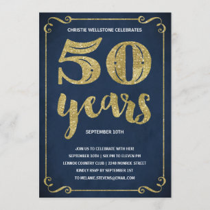 Invitation Fête d'anniversaire d'aluminium de Faux de la