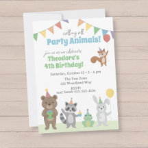 Fête d'anniversaire d'animaux de fête