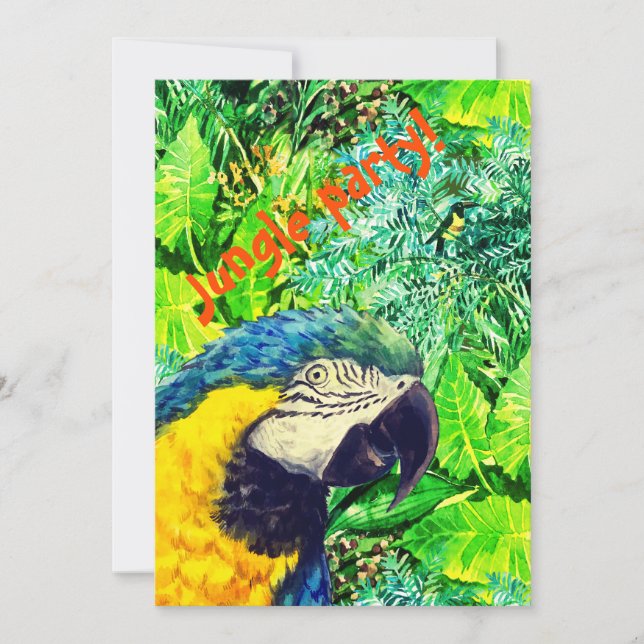 Invitation Fête d'anniversaire dans la jungle (Devant)