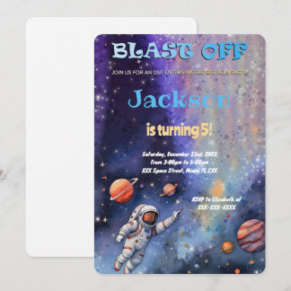 Invitation Fête d'anniversaire dans l'espace éditable