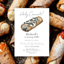 Fête d'anniversaire de 1 an Cannoli à l'aquarelle