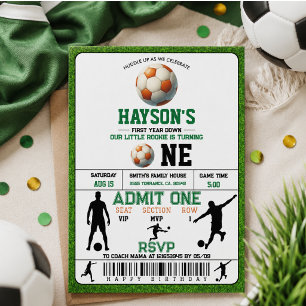 Invitation Fête d'anniversaire de 1ère année de football
