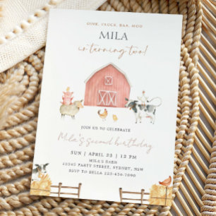 Invitation Fête d'anniversaire de 2 ans de fille dans une gra