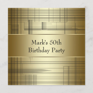 Invitation Fête d'anniversaire de 50 ans pour homme avec rayu