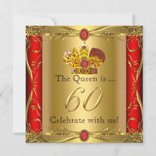 Invitation Fête d'anniversaire de 60 ans de la Reine Roi Roya