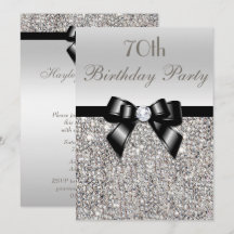 Fête d'anniversaire de 70 ans Paillettes argentées