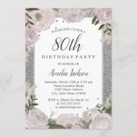Fête d'anniversaire de 80 ans Sparkle Rose Fleur A