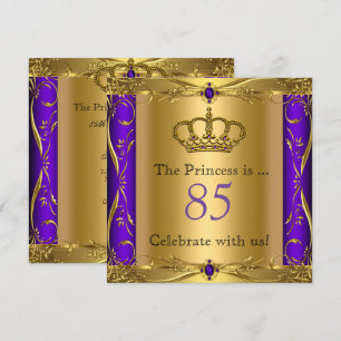 Invitation Fête d'anniversaire de 85 ans de la princesse Roya