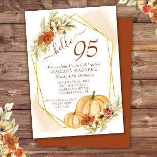 Invitation Fête d'anniversaire de 95 ans sur le thème de la c