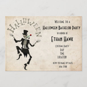 Invitation Fête d'anniversaire de bachelor Steampunk Hallowee
