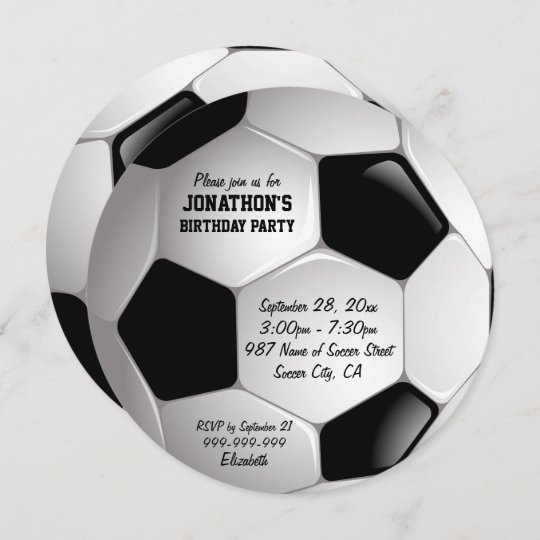 Invitation Fete D Anniversaire De Ballon De Football Du Zazzle Ca