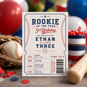 Invitation Fête d'anniversaire de baseball Recrue de l'année 