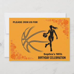 Invitation Fête d'anniversaire de basket-ball, Joueur de bask