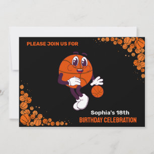 Invitation Fête d'anniversaire de basket-ball, Joueur de bask
