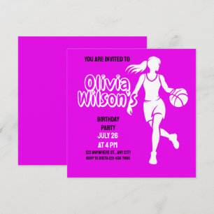 Invitation Fête d'anniversaire de basket-ball, Joueur de bask