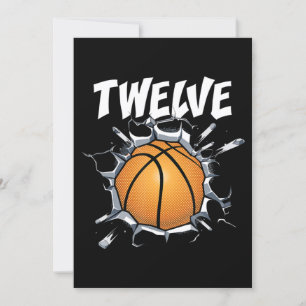 Invitation Fête d'anniversaire de basketball pour garçon de 1