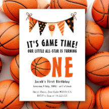 Fête d'anniversaire de basketball pour le premier