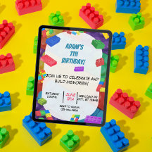 Fête d'anniversaire de blocs pour enfants