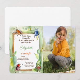 Invitation Fête d'anniversaire de bogues modifiables