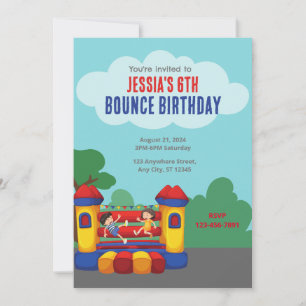 Invitation Fête d'anniversaire de Bounce House