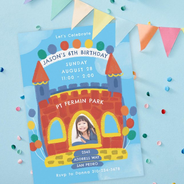 Invitation Fête d'anniversaire de Bouncy House (Créateur téléchargé)
