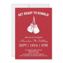 Fête d'anniversaire de boxe rouge