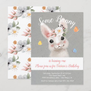 Invitation Fête d'anniversaire de Bunny Rabbit