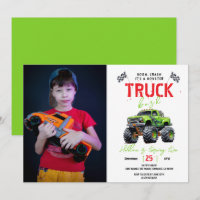 Fête d'anniversaire de camion monstre pour enfants