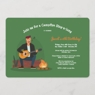 Invitation Fête d'anniversaire de Campfire