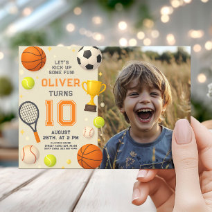 Invitation Fête d'anniversaire de champion de sport