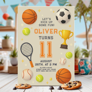 Invitation Fête d'anniversaire de champion de sport