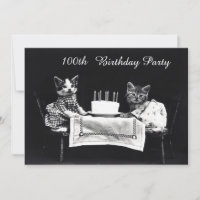 Fête d'anniversaire de chatons vintages mignons
