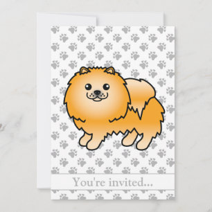 Invitation Fête d'anniversaire de chien de dessin animé migno
