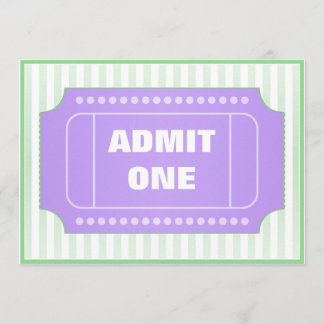 Invitation Fête d'anniversaire de cinéma Purple Green