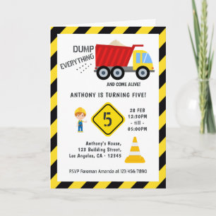Invitation Fête d'anniversaire de construction