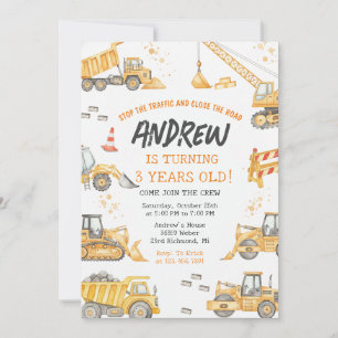 Invitation Fête d'anniversaire de construction moderne