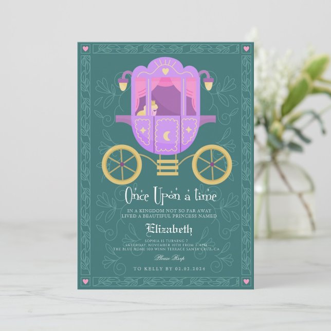 Invitation Fête d'anniversaire de conte de fées Il était une  (Créateur téléchargé)